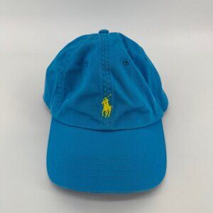 Polo Ralph Lauren Blue Embroidered Pony Baseball Cap Hat OSFA